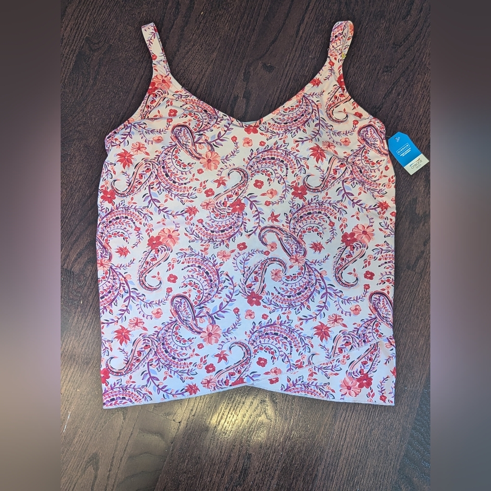 Lands End 18 DD tankini top, NEW